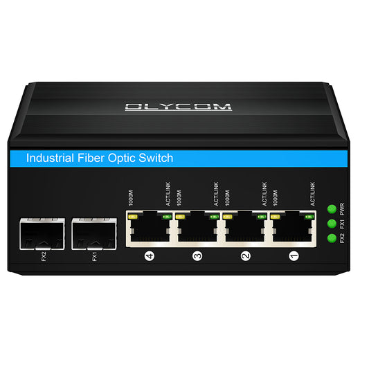 6-Port Gigabit PoE/PoE+ Booster Fiber Switch 802.3af/at 120W Budget DC12–48V Input