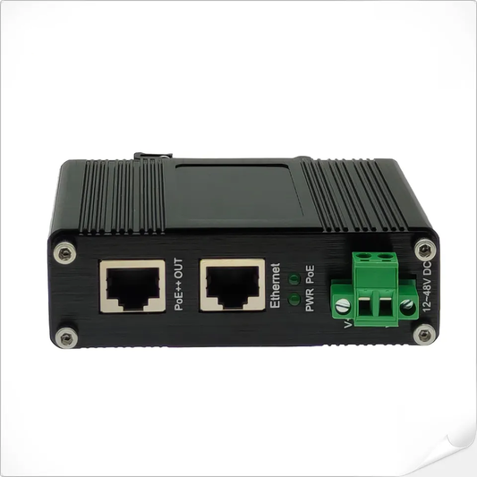 Industrial Gigabit PoE++ Injector IEEE802.3bt 90W Output 12~48VDC Input with Booster Mini Size