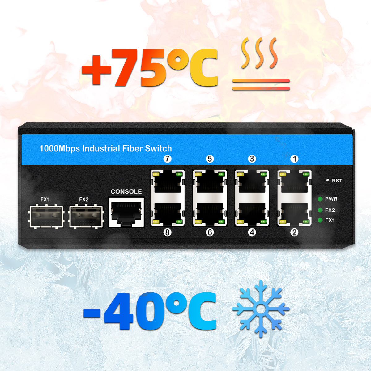 8-Port Gigabit Ethernet 2.5G Managed Fiber PoE Switch