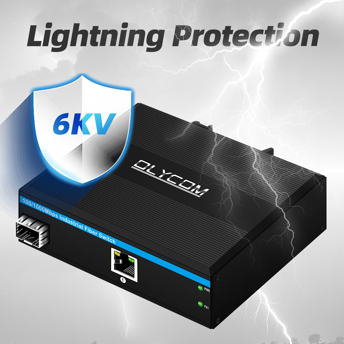 100/1000M Auto-sensing Fiber Unmanaged industrial Media Converter