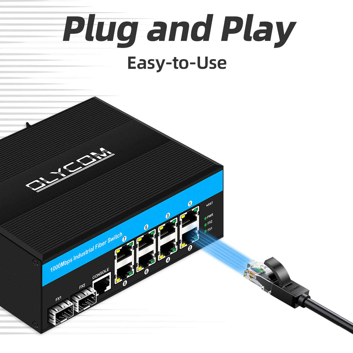 8-Port Gigabit Ethernet 2.5G Managed Fiber PoE Switch