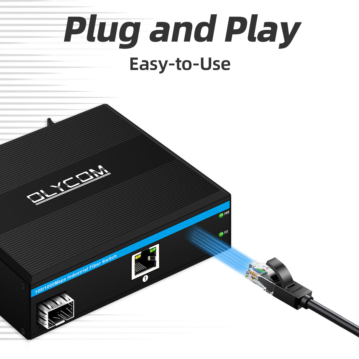 100/1000M Auto-sensing Fiber Unmanaged industrial Media Converter