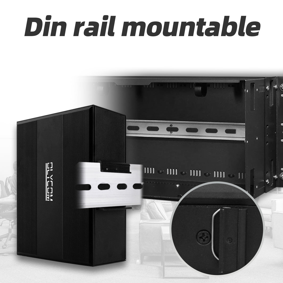 8 Port E-mark Ethernet Gigabit Industrial PoE Switch