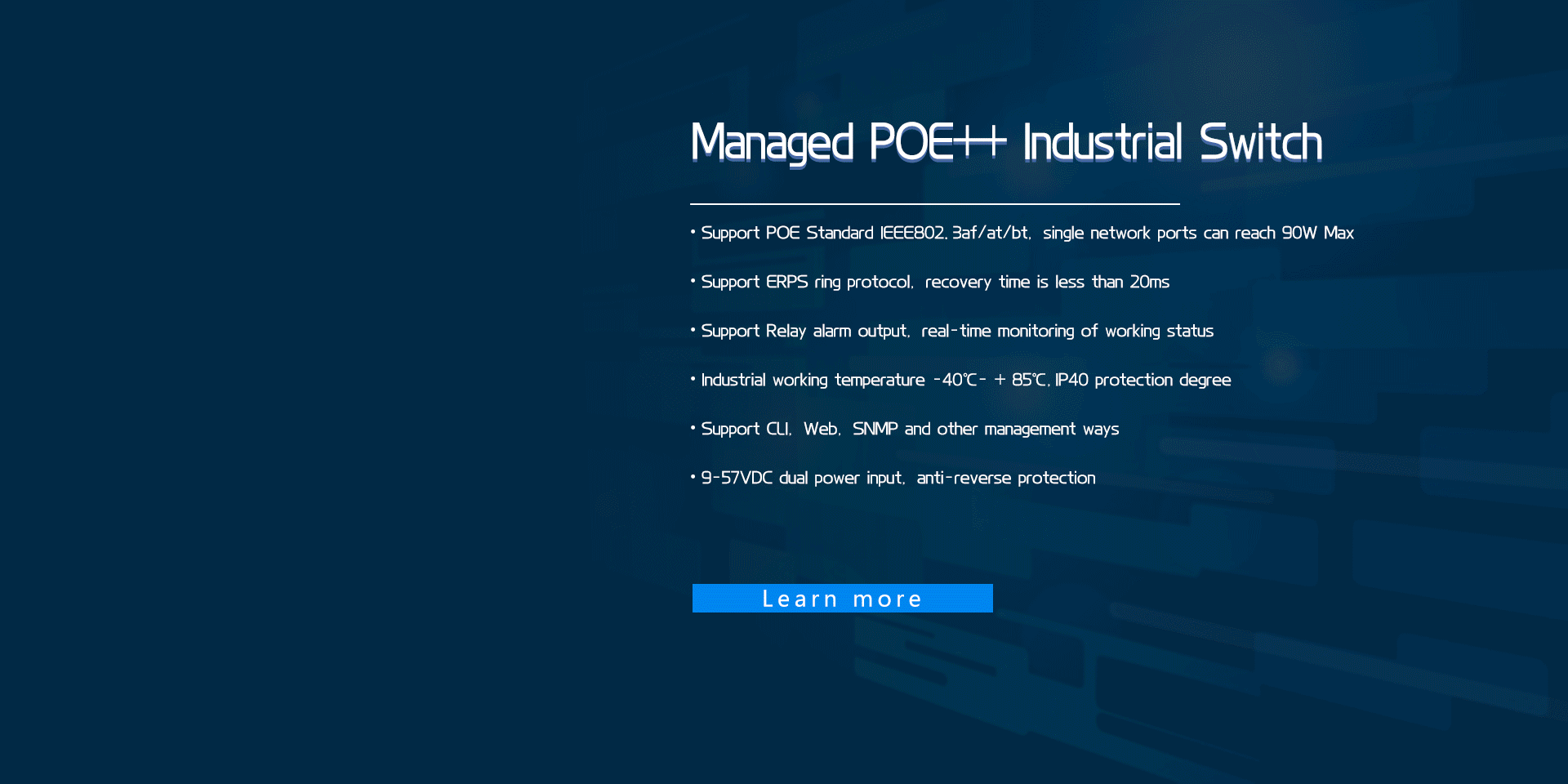 Industrial Managed POE++ Fiber Switch