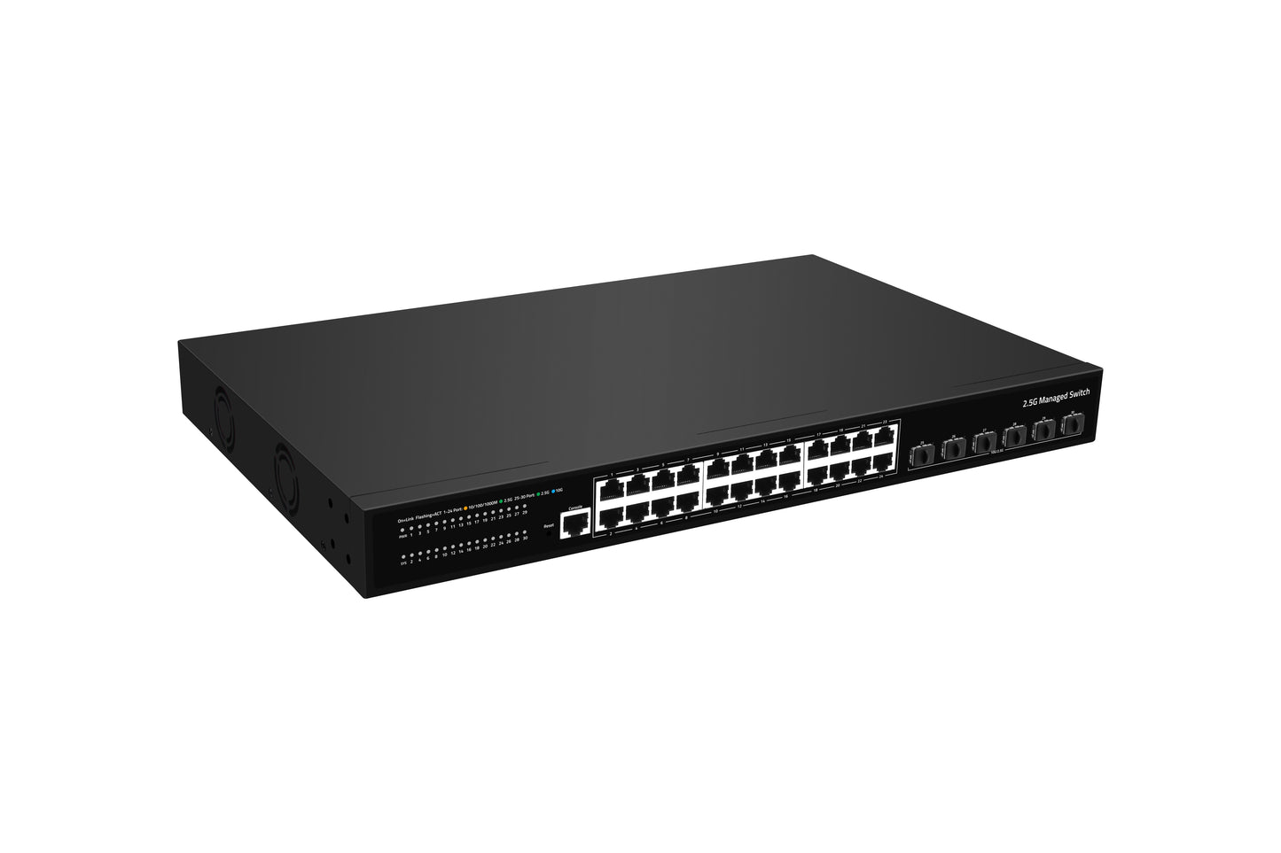 24 Port 2.5G L3 Managed Ethernet Switch 10G SFP+ Uplink With Fans AC Input CE