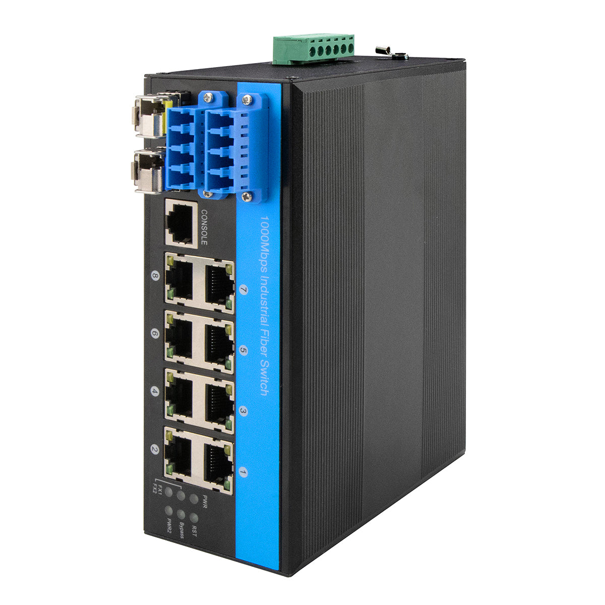 2.5G Managed PoE Fiber Bypass Switch 8 Port 240W Budget Fanless CE Certified