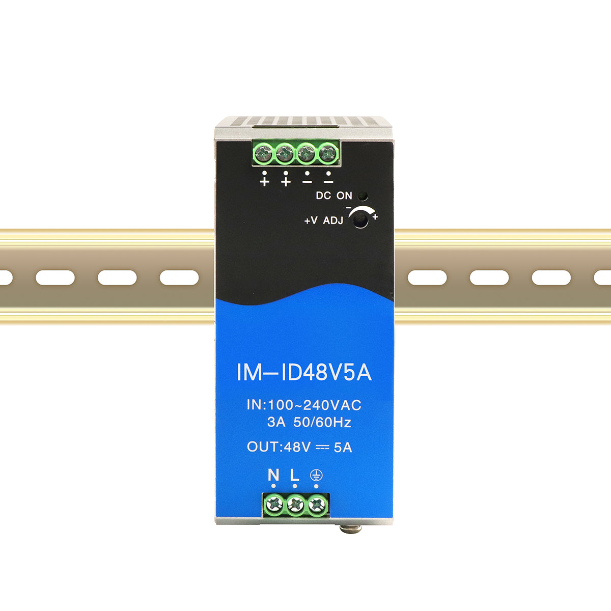 Industrial DIN-Rail Power Supply Single Output 48VDC 5A Power Adapter Total Power 240W Extreme Operating Temp Range -40° – 70°C (-40° – 158°F) UL Approved