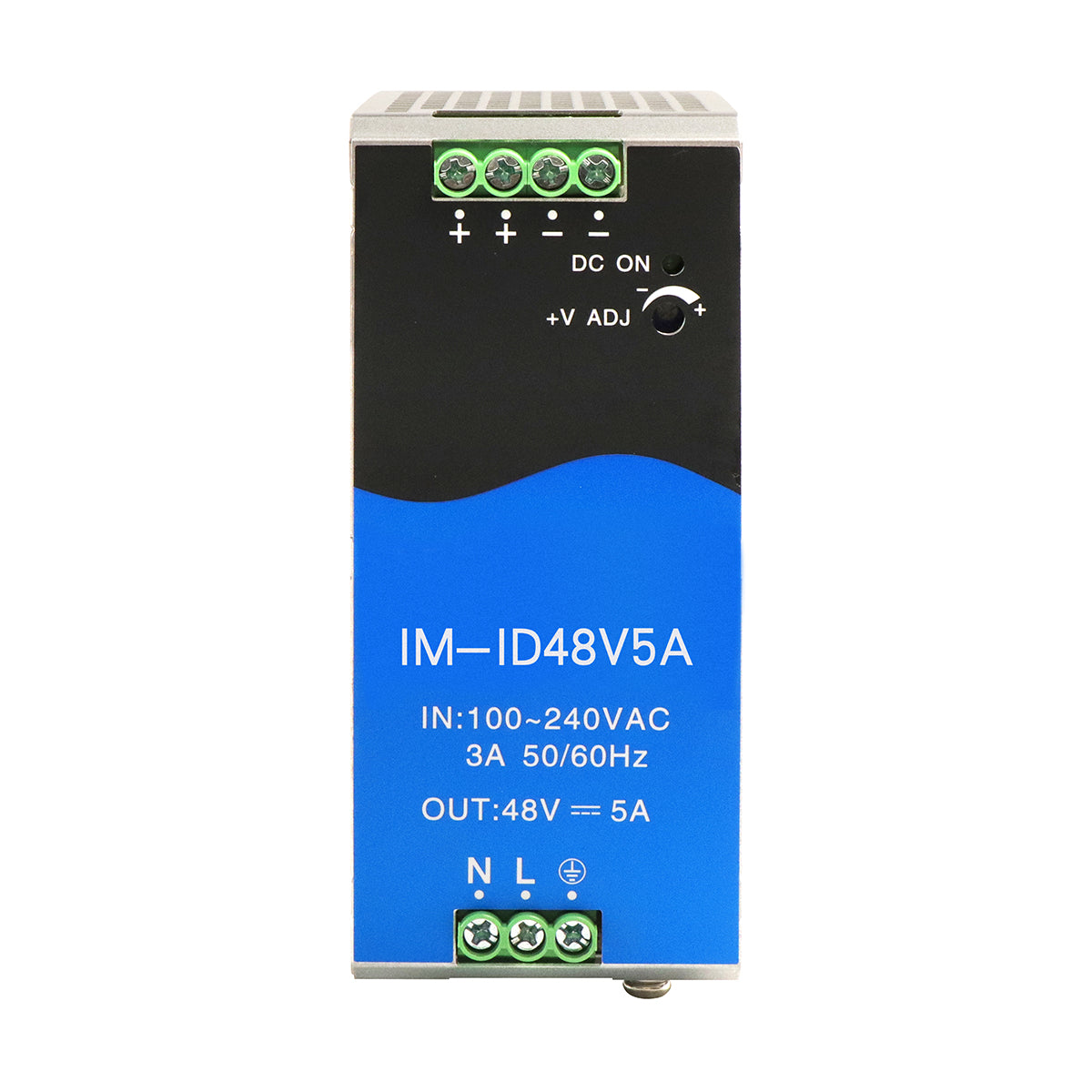 Industrial DIN-Rail Power Supply Single Output 48VDC 5A Power Adapter Total Power 240W Extreme Operating Temp Range -40° – 70°C (-40° – 158°F) UL Approved