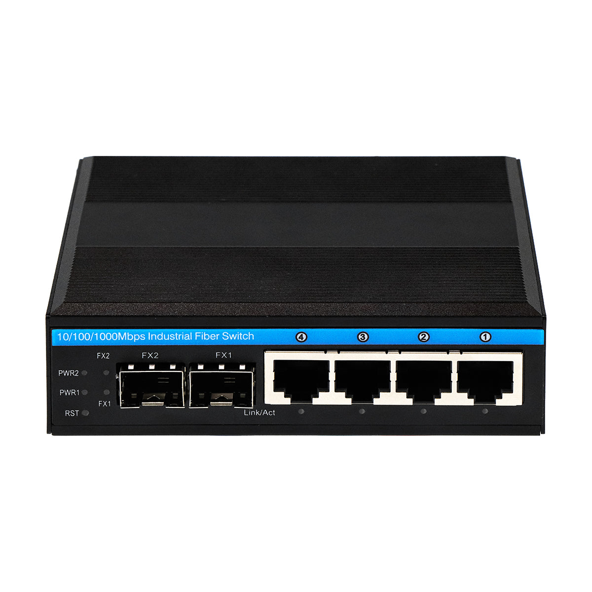 ERPS Smart Managed Gigabit Industrial PoE Fiber Switch 4 Port