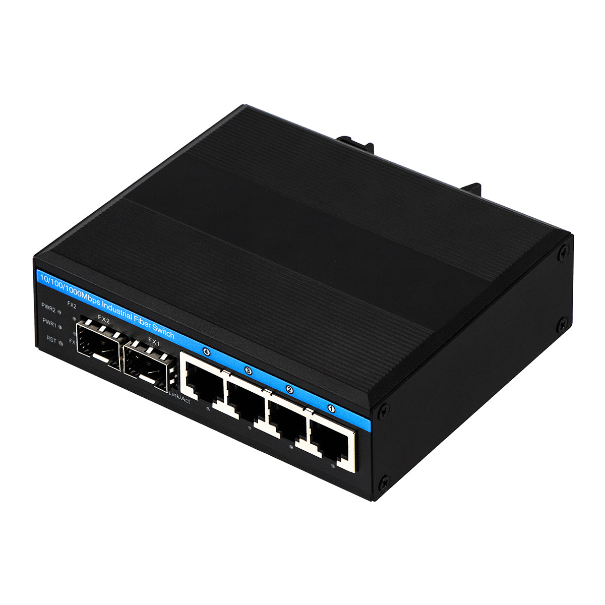 ERPS Smart Managed Gigabit Industrial PoE Fiber Switch 4 Port
