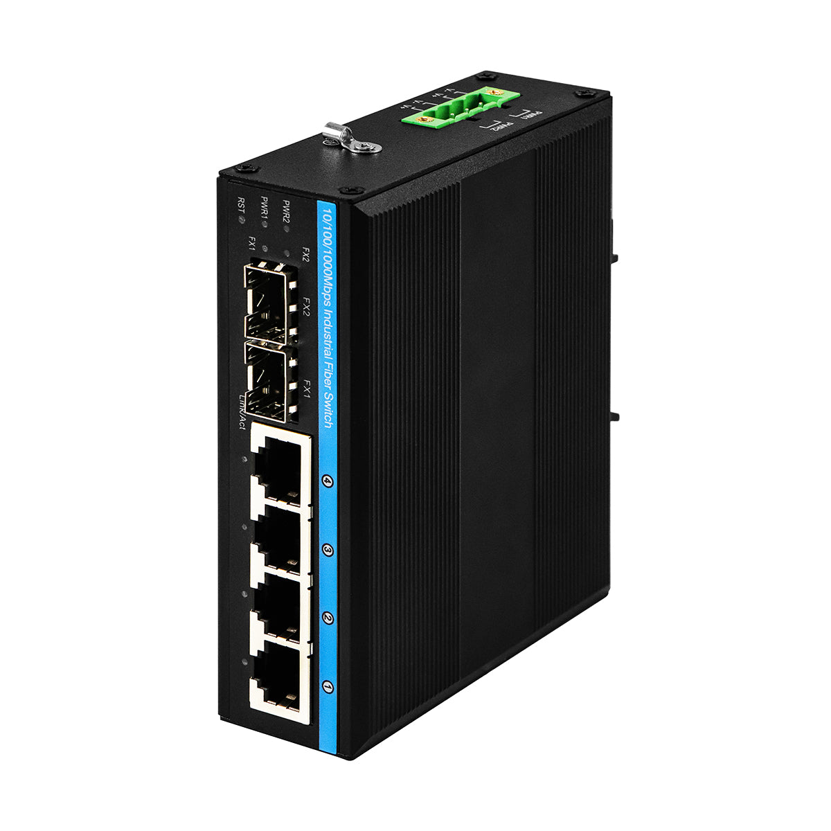 ERPS Smart Managed Gigabit Industrial PoE Fiber Switch 4 Port