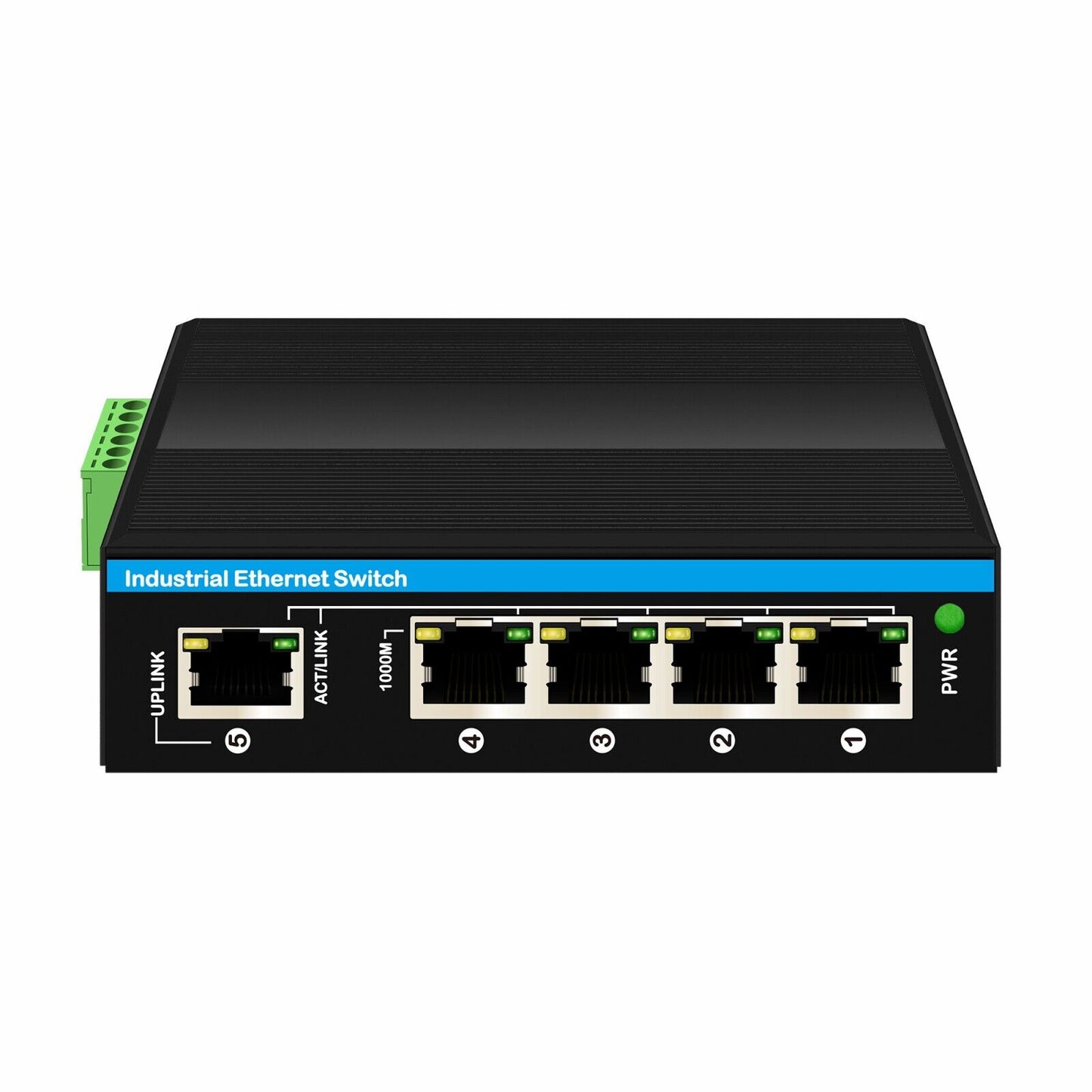 Outdoor PoE Switch 5 Port Gigabit Ethernet Switch with DC12V-48V Voltage Input