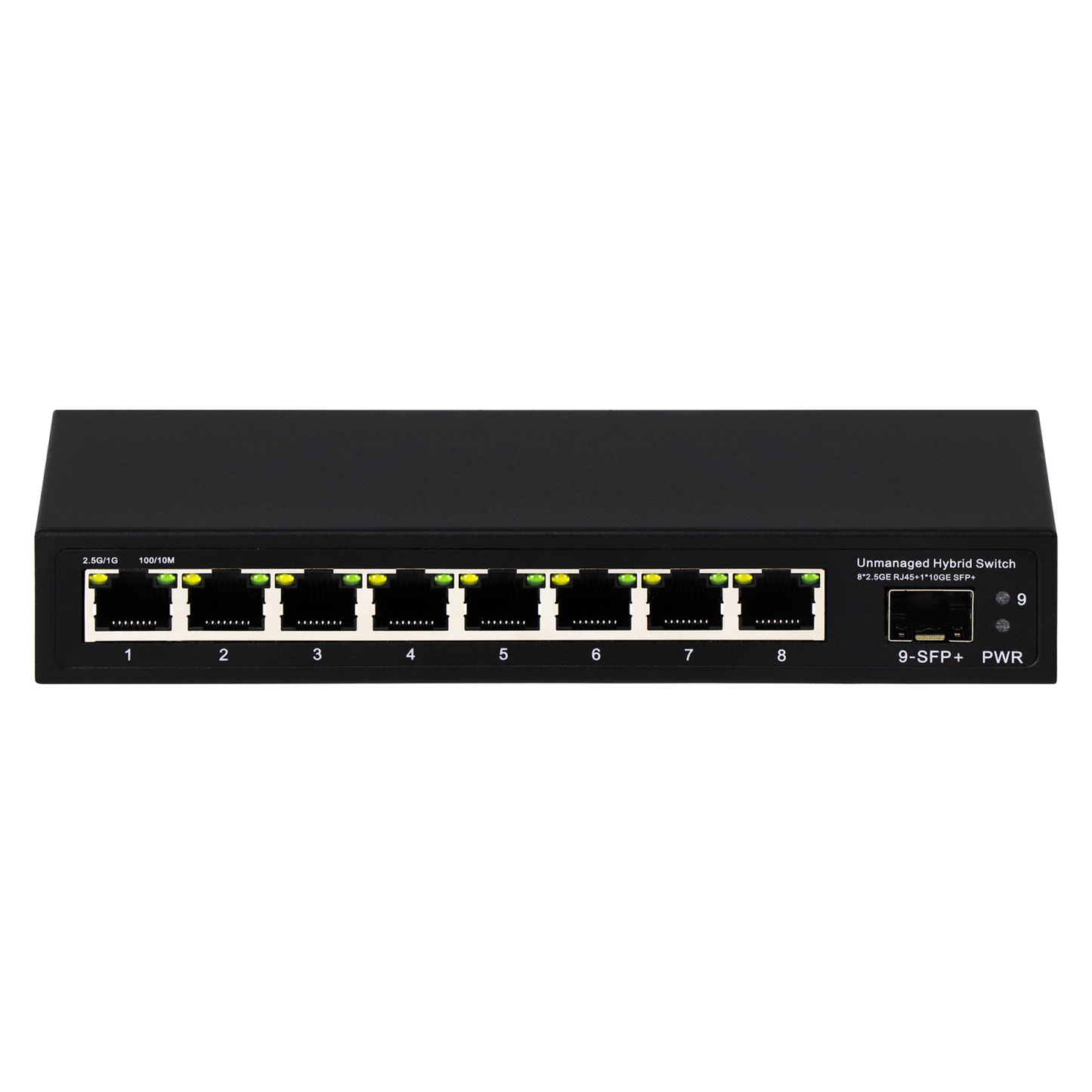 8-Port 2.5G Desktop Switch Multi-Gigabit Unmanaged Network with 1G/2.5G/10G Fiber Slots