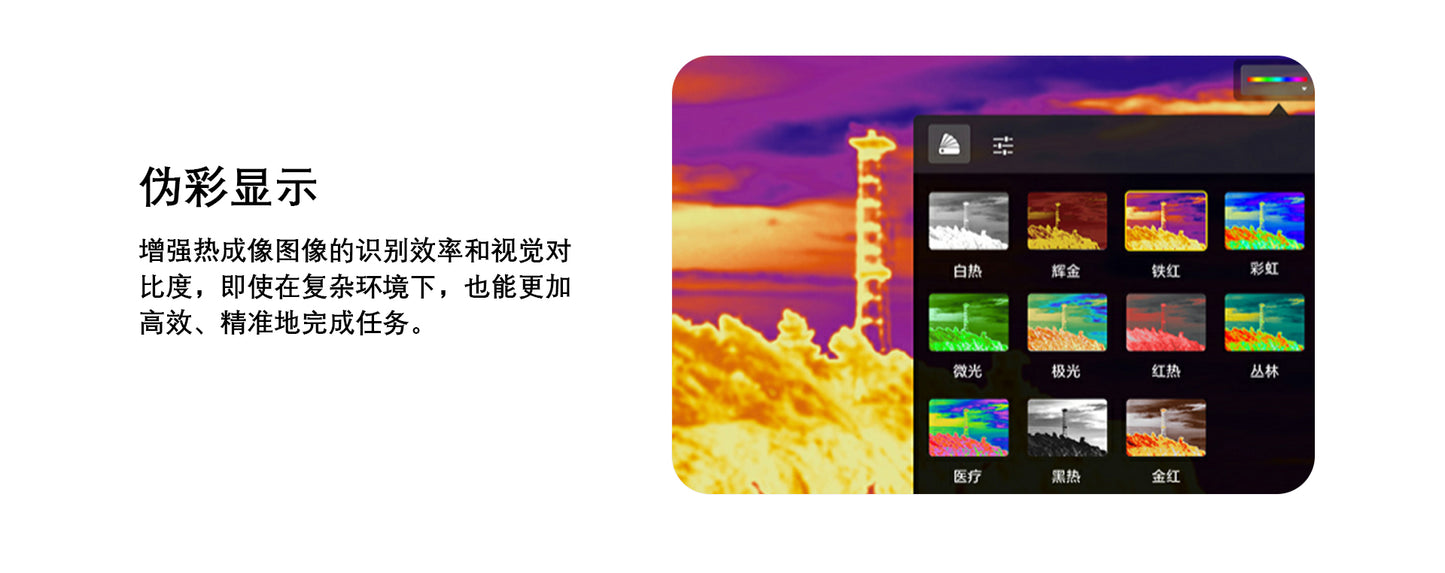 Visiable/ Zoom/ Thermal/ L-aser 4 Cameras in One, 4K Camera, 8x Digital Zoom, 1-160x Super Zoom, 640×512 Thermal Resolution, 30fps, 1/2" 48MP Sensor for 20KM Transmission