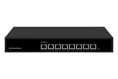 8 Port Full 10G Ethernet Switch Unmanaged 1G/2.5G/5G Auto-sensing Fanless CE AC Input