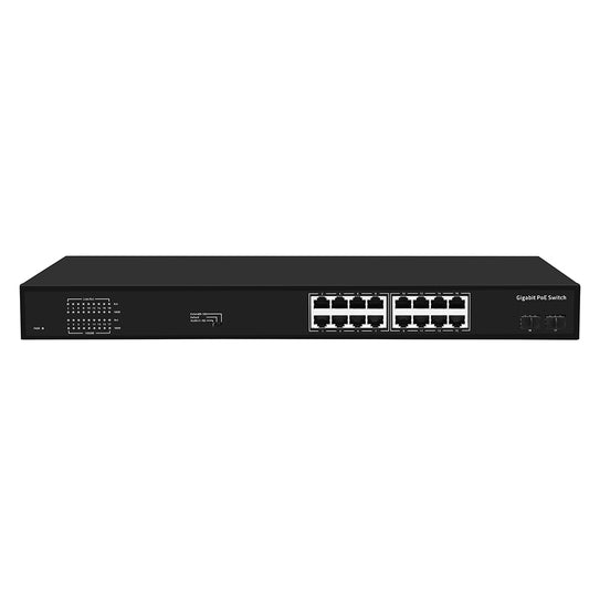 Olycom 18 Port Full Gigabit PoE Fiber Switch 300W PoE Budget Rackmount CE