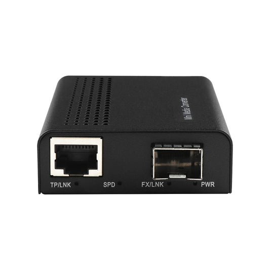 10G SFP+ Fiber Media Converter RJ45 to SFP Multi-Speed 10Mb/s to 10G Mini Size