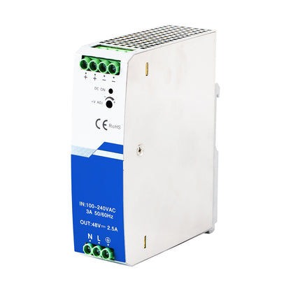 120W DIN Power Supply CE UL Certified Industrial DC48V single output 2.5A Power Adapter