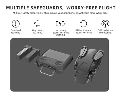 Visiable/ Zoom/ Thermal/ L-aser 4 Cameras in One, 4K Camera, 8x Digital Zoom, 1-160x Super Zoom, 640×512 Thermal Resolution, 30fps, 1/2" 48MP Sensor for 20KM Transmission