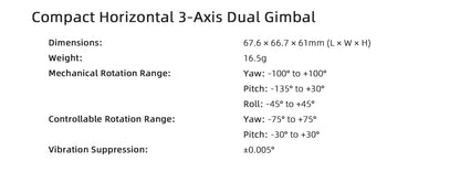 Visiable/ Zoom/ Thermal/ L-aser 4 Cameras in One, 4K Camera, 8x Digital Zoom, 1-160x Super Zoom, 640×512 Thermal Resolution, 30fps, 1/2" 48MP Sensor for 20KM Transmission