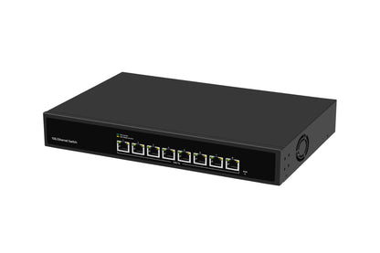 8 Port Full 10G Ethernet Switch Unmanaged 1G/2.5G/5G Auto-sensing Fanless CE AC Input