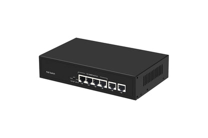 6 Port Fast Ethernet PoE Network Switch AC Input 15.4W/30W for IP Cameras