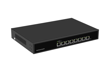 8 Port Full 10G Ethernet Switch Unmanaged 1G/2.5G/5G Auto-sensing Fanless CE AC Input