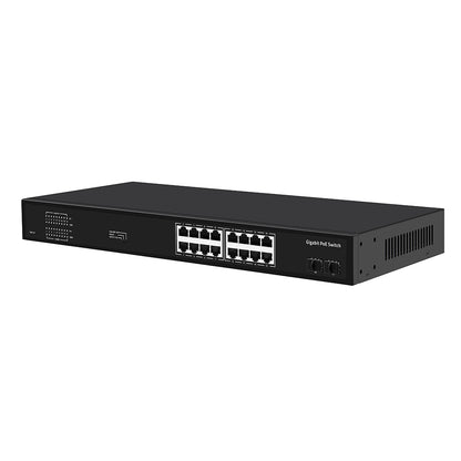Olycom 18 Port Full Gigabit PoE Fiber Switch 300W PoE Budget Rackmount CE