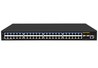 52-Port Gigabit Layer 3 Managed Ethernet Switch 10G Uplink Single AC Powered Fanless