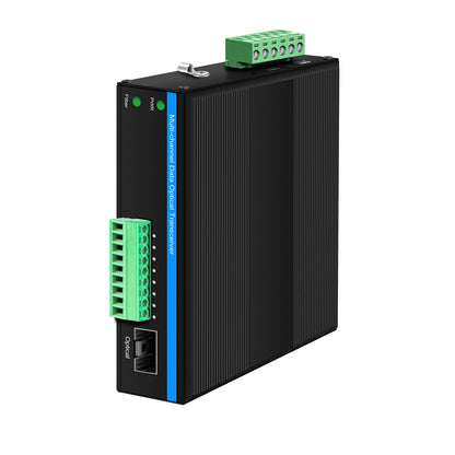 4-Channel Industrial Contact Closure Media Converter Up To 80km BiDi Transmission
