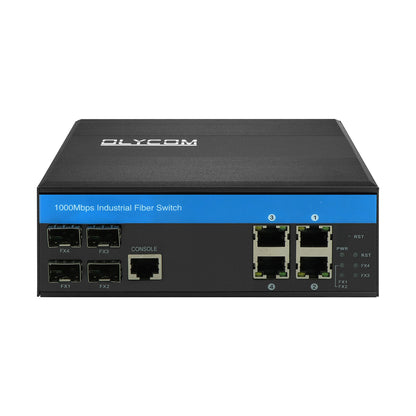 8 Port Rugged PoE Managed Switch 2.5G Fiber Uplinks 120W Budget DIN Mounted