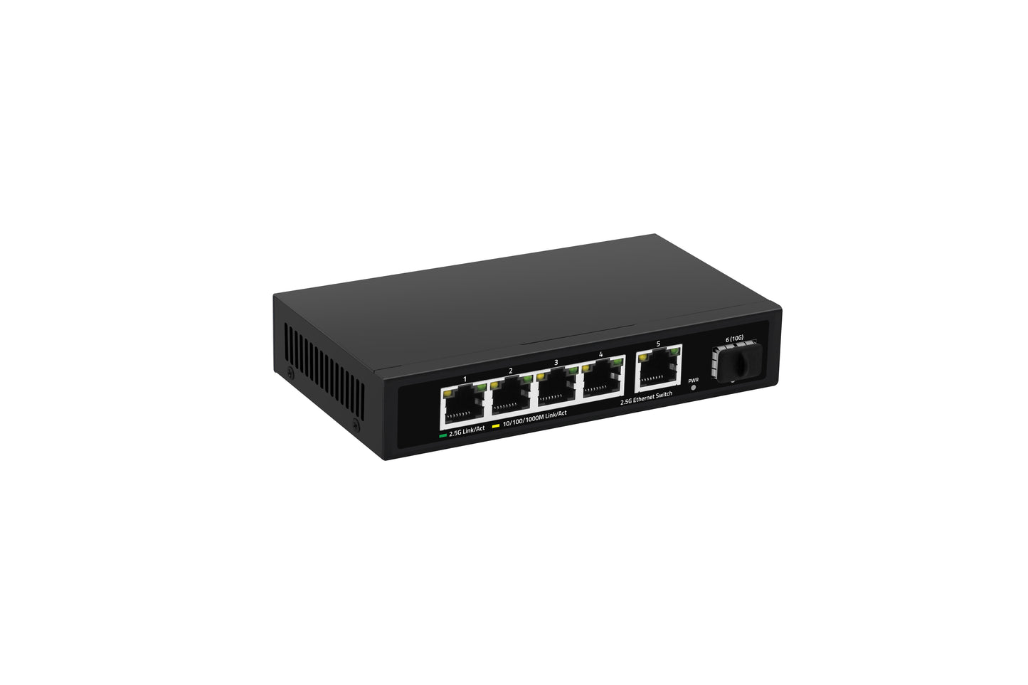 6-Port 10G Uplink 2.5G Ethernet Switch Unmanaged Fanless High-Speed Network Solution