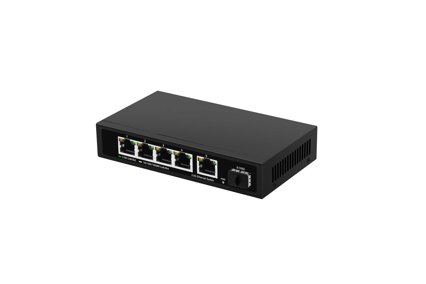 6-Port 10G Uplink 2.5G Ethernet Switch Unmanaged Fanless High-Speed Network Solution