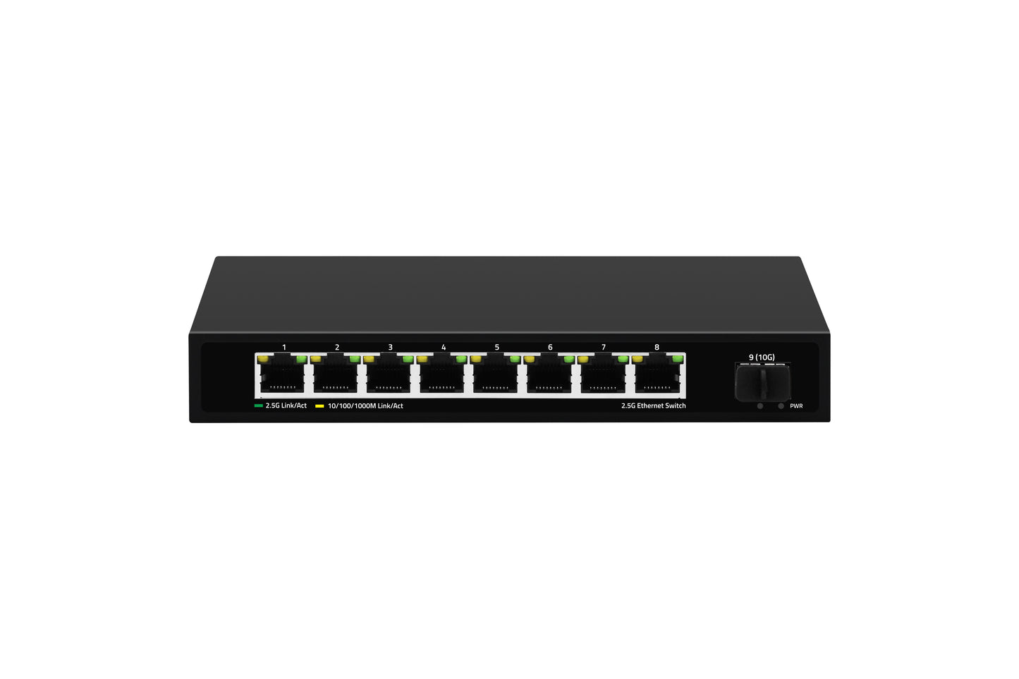 Olycom 8-Port 2.5G Ethernet Switch 10G Uplink Fanless Unmanaged CE DC12V Input