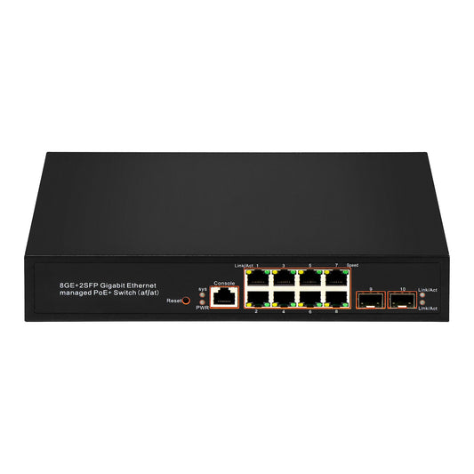 Olycom 8-Port Gigabit PoE+ Managed Switch SFP Uplink 150W Budget Realtek Chip
