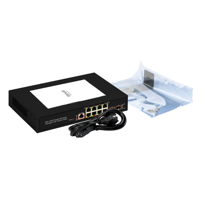 Olycom 8-Port Gigabit PoE+ Managed Switch SFP Uplink 150W Budget Realtek Chip