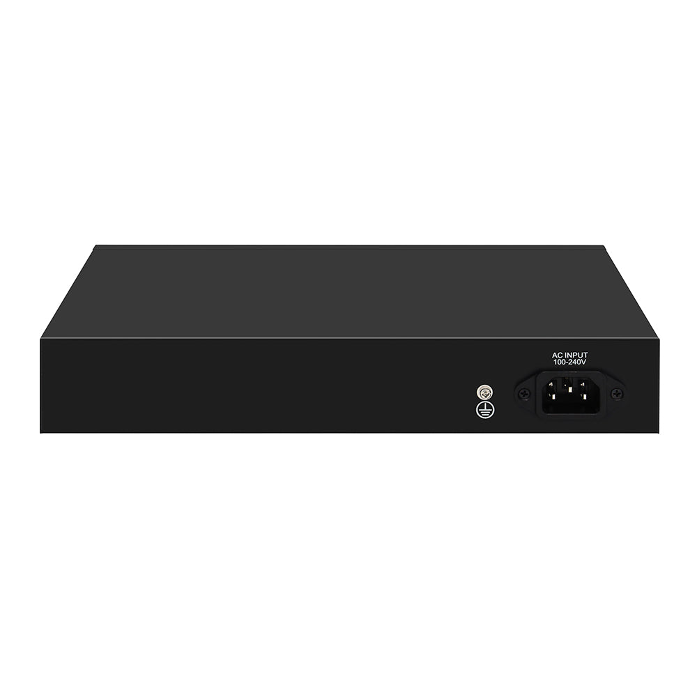 16 Port 10/100M PoE Switch with Gigabit Copper Uplinks AC Input 300W PoE Budget