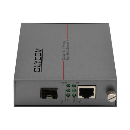 Gigabit SFP Fiber Media Converter LFPT Rack Mountable Unmanaged CE FCC Listed