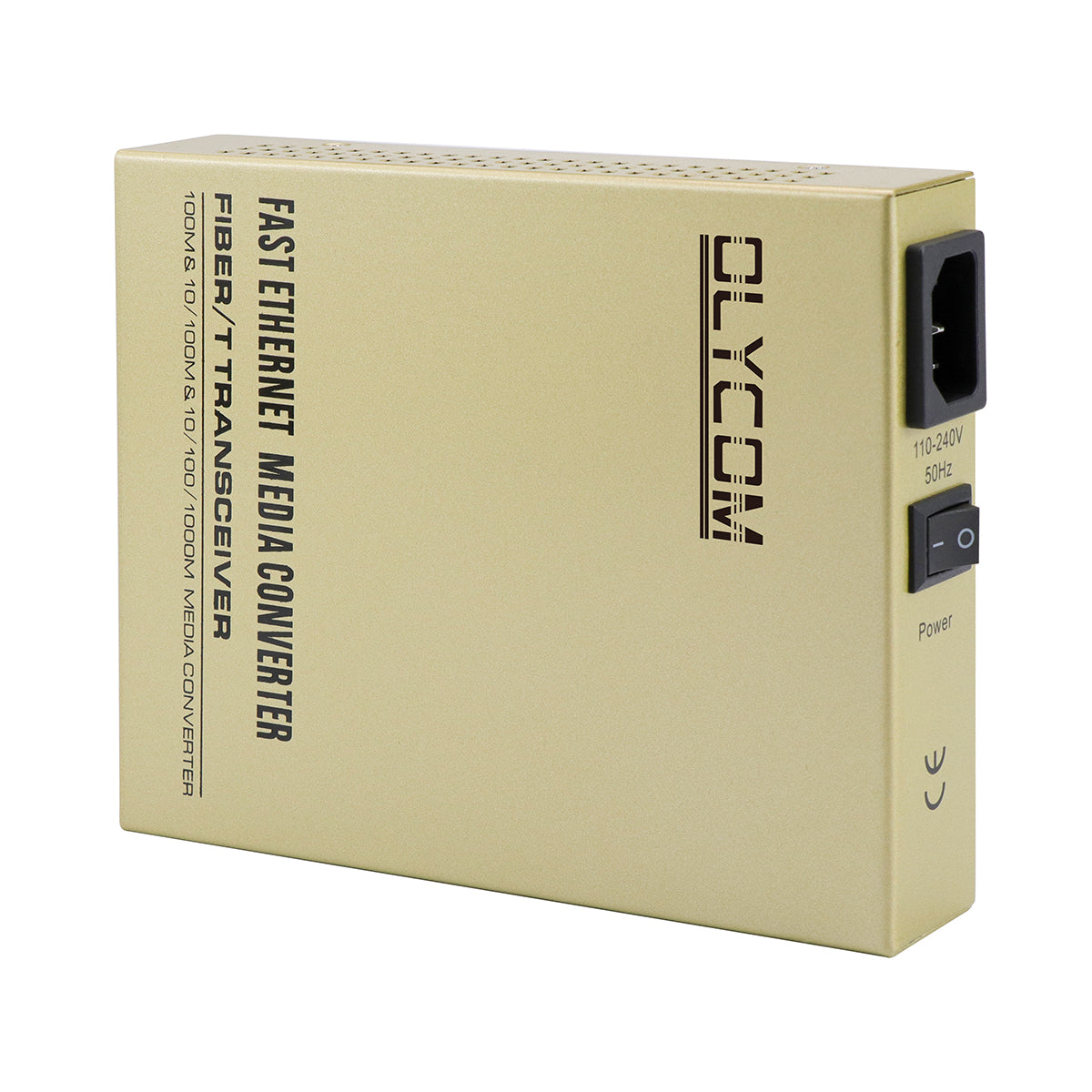 220V Powered Gigabit Media Converter Duplex SC Fiber Unmanaged 20KM Support LFPT