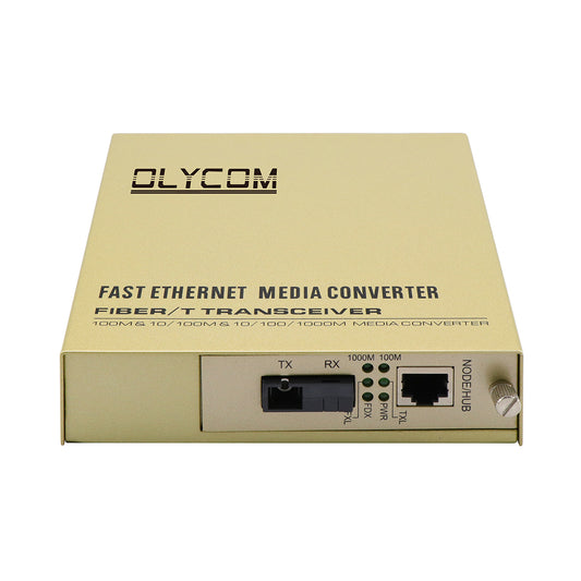 220V WDM Media Converter Gigabit Ethernet SC Single Fiber 20KM Unmanaged CE