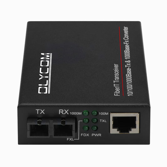 10/100/1000M Dual Fiber Gigabit Ethernet Converter LFPT Unmanaged SC Port DC5V DC12V