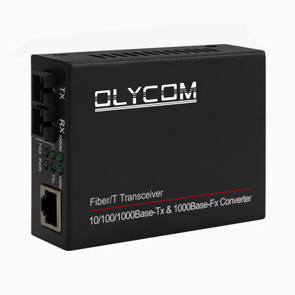 10/100/1000M Dual Fiber Gigabit Ethernet Converter LFPT Unmanaged SC Port DC5V DC12V