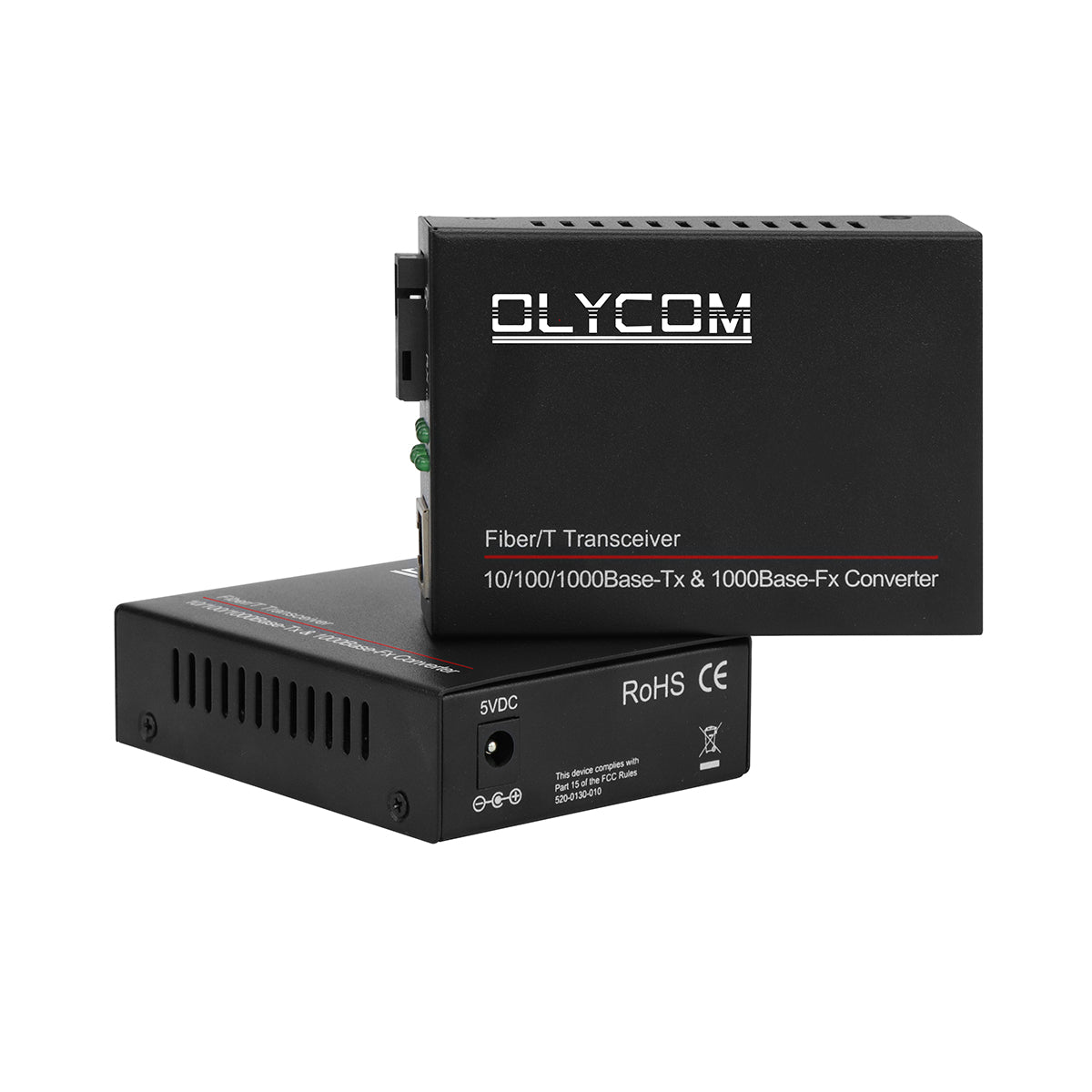 Olycom Gigabit Media Converter 10/100/1000M WDM Single Fiber SC DC5V Rack Mounted