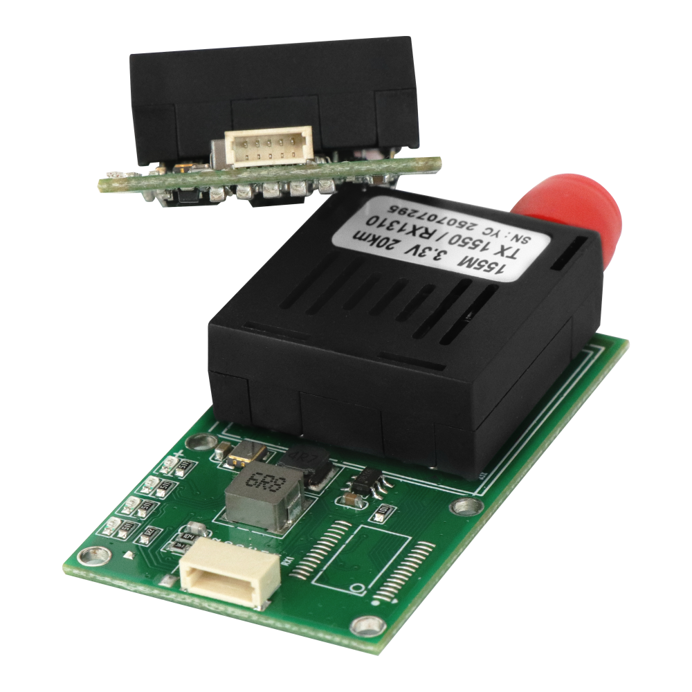 NDAA Compliant Tether Drone Module CRVS UART TTL Data FC/ST/SC Connector 20KM Fiber Distance for UAVs