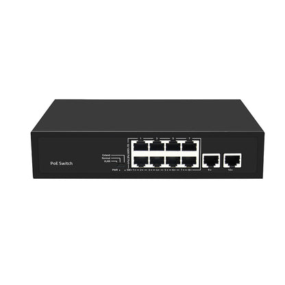 10 Port Fast Ethernet PoE Network Switch Gigabit Uplink 120W Unmanaged CE Approved