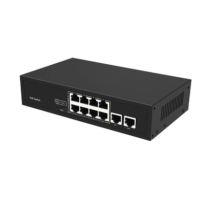 10 Port Fast Ethernet PoE Network Switch Gigabit Uplink 120W Unmanaged CE Approved