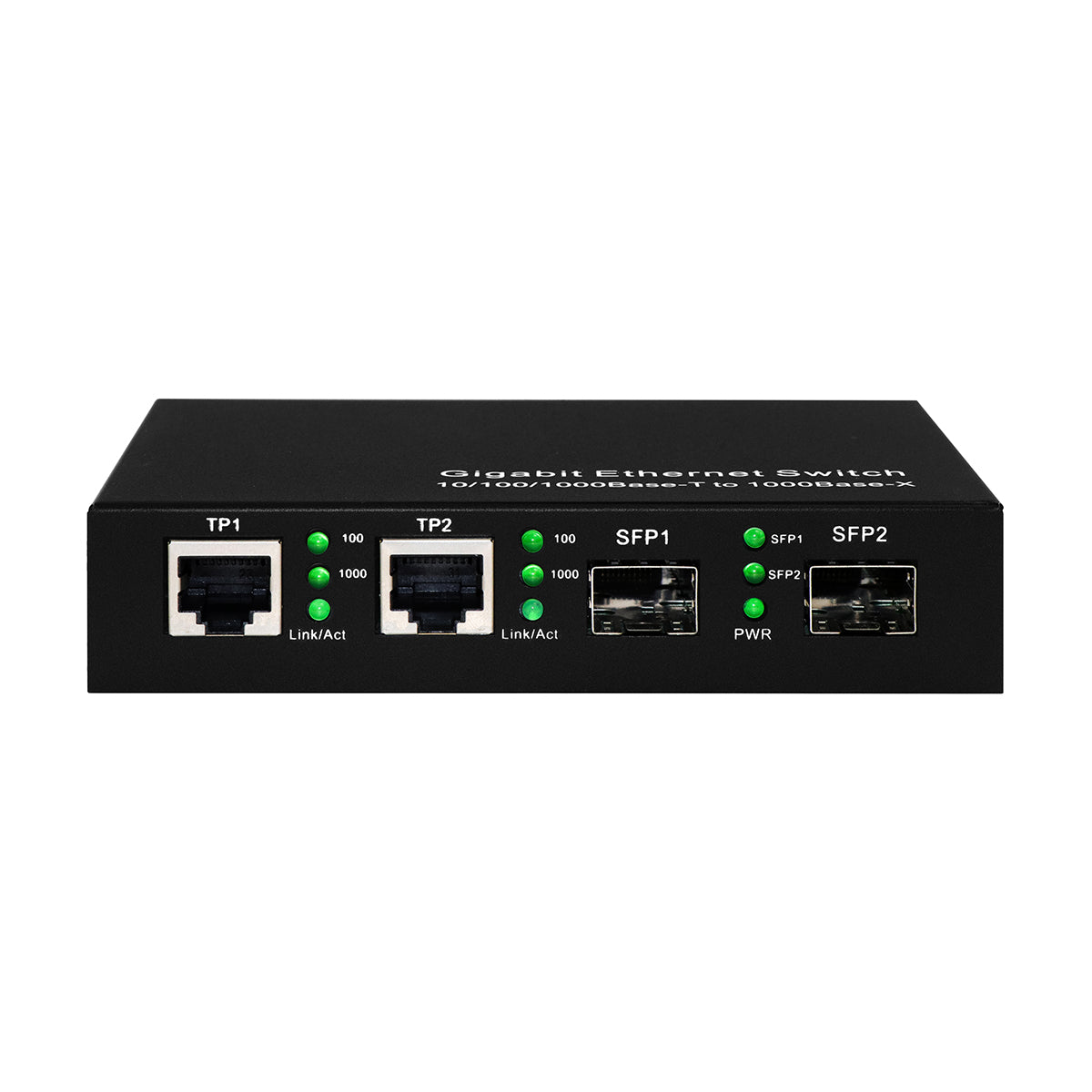 4-Port Gigabit Ethernet Switch SFP Fiber aged DC5V DC12V Input Fanless CE
