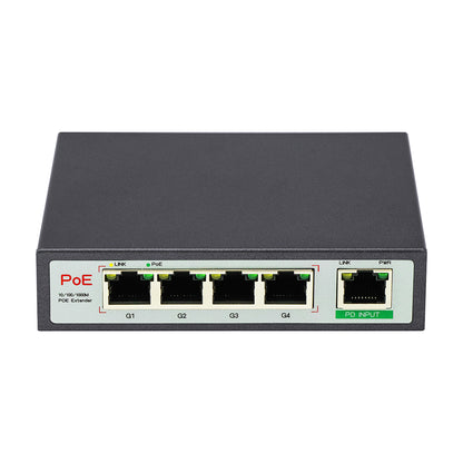 Olycom 4-Port Gigabit PoE/PoE+ Extender IEEE 802.3af/at 60W Power Commercial Grade