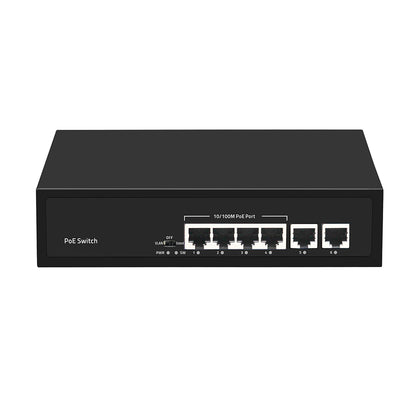 6 Port Fast Ethernet PoE Network Switch AC Input 15.4W/30W for IP Cameras