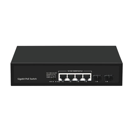 Olycom 6-Port Gigabit SFP Fiber PoE Switch 60W Unmanaged AC Input Rack Mounted